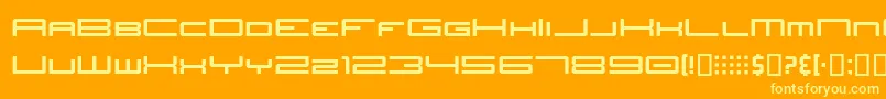 JhTitles Font – Yellow Fonts on Orange Background