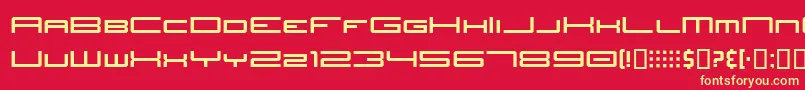 JhTitles Font – Yellow Fonts on Red Background