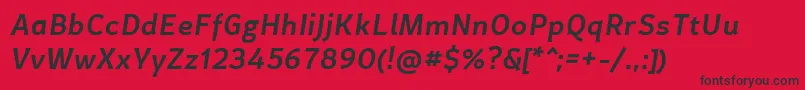 CertaSansMediumItalic Font – Black Fonts on Red Background