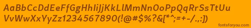 CertaSansMediumItalic Font – Brown Fonts on Orange Background