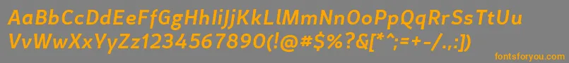 CertaSansMediumItalic Font – Orange Fonts on Gray Background