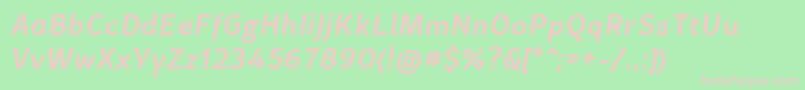 CertaSansMediumItalic Font – Pink Fonts on Green Background