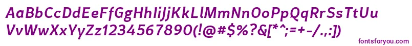 CertaSansMediumItalic Font – Purple Fonts on White Background