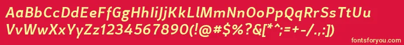 CertaSansMediumItalic Font – Yellow Fonts on Red Background