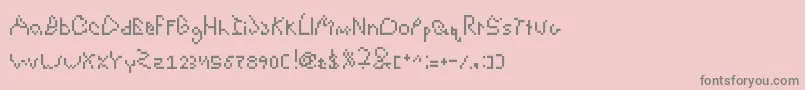 Шрифт DeflatedAndSloppy – серые шрифты на розовом фоне