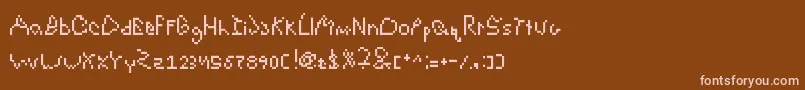 Шрифт DeflatedAndSloppy – розовые шрифты на коричневом фоне