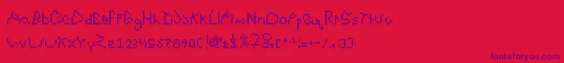 Police DeflatedAndSloppy – polices violettes sur fond rouge