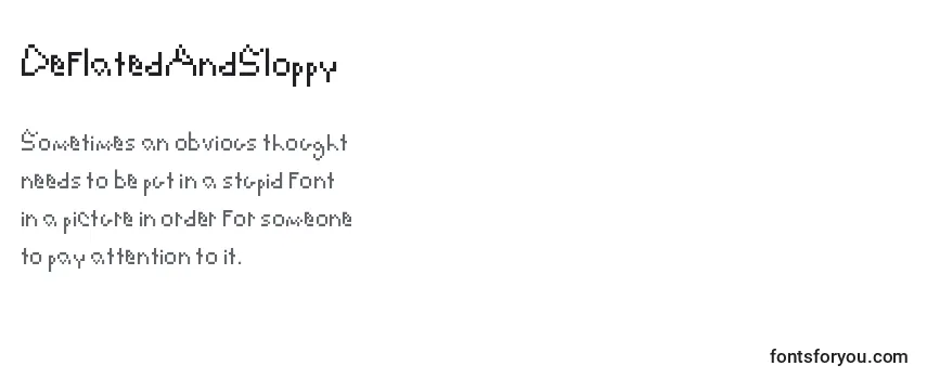 Review of the DeflatedAndSloppy Font