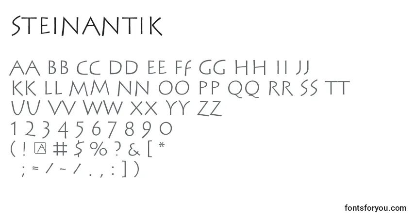 Fuente Steinantik - alfabeto, números, caracteres especiales