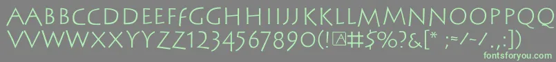 Steinantik Font – Green Fonts on Gray Background