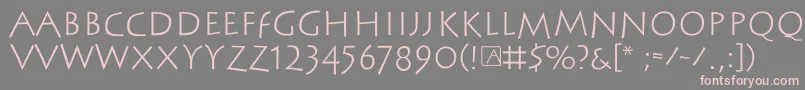 フォントSteinantik – 灰色の背景にピンクのフォント