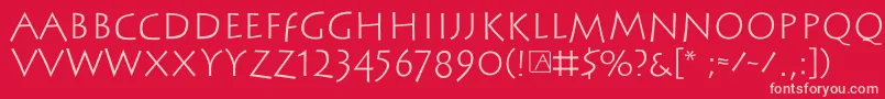 Steinantik Font – Pink Fonts on Red Background
