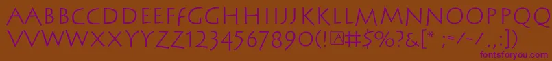 Шрифт Steinantik – фиолетовые шрифты на коричневом фоне