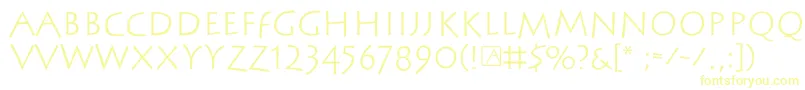 Steinantik Font – Yellow Fonts on White Background