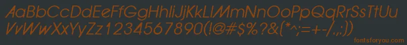 ForwardadOblique Font – Brown Fonts on Black Background