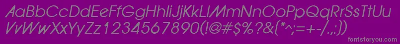 ForwardadOblique Font – Gray Fonts on Purple Background