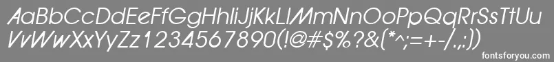 フォントForwardadOblique – 灰色の背景に白い文字