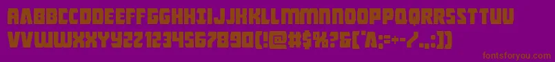 Intergalactic-fontti – ruskeat fontit violetilla taustalla