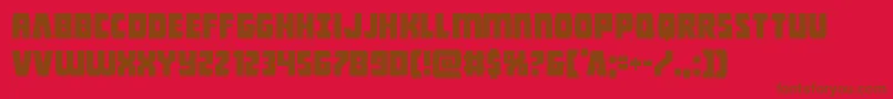 Intergalactic Font – Brown Fonts on Red Background