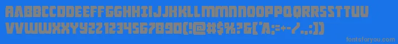 フォントIntergalactic – 青い背景に灰色の文字