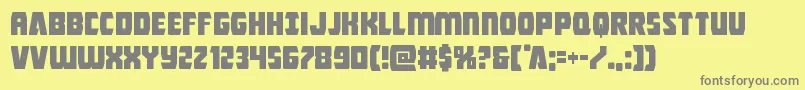 Intergalactic Font – Gray Fonts on Yellow Background