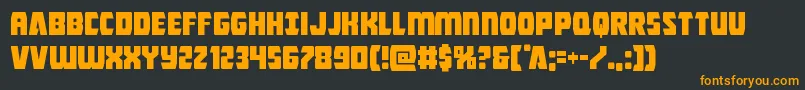 Intergalactic Font – Orange Fonts on Black Background