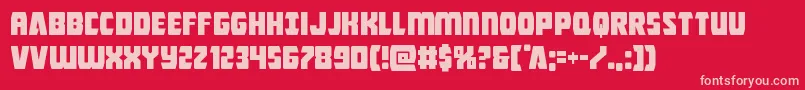 Intergalactic Font – Pink Fonts on Red Background
