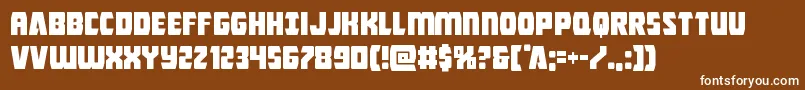 Intergalactic Font – White Fonts on Brown Background