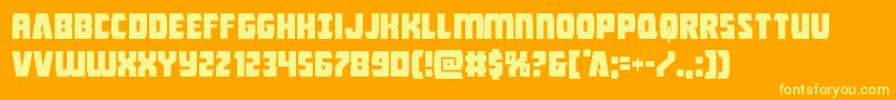 Intergalactic Font – Yellow Fonts on Orange Background