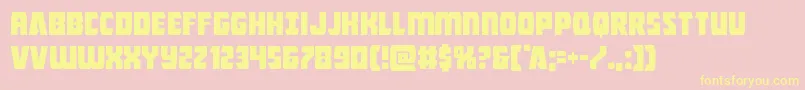 Intergalactic Font – Yellow Fonts on Pink Background