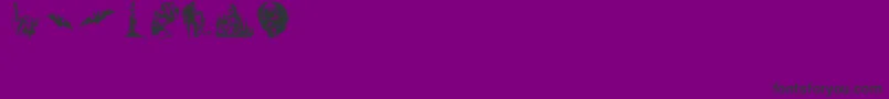 HorrorDingbats Font – Black Fonts on Purple Background