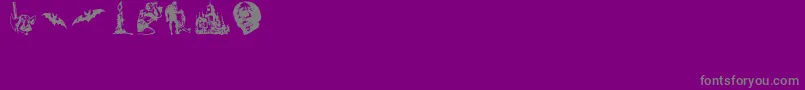 Police HorrorDingbats – polices grises sur fond violet