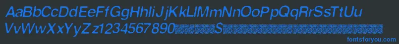 Firstcontact Font – Blue Fonts on Black Background