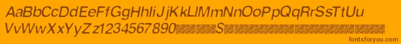 Firstcontact Font – Brown Fonts on Orange Background