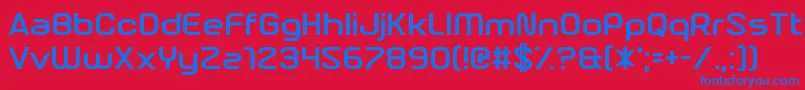 NebulousContent Font – Blue Fonts on Red Background