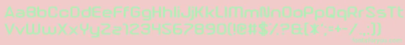 NebulousContent Font – Green Fonts on Pink Background