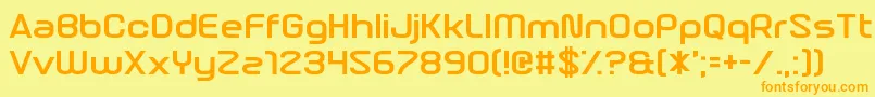 NebulousContent Font – Orange Fonts on Yellow Background