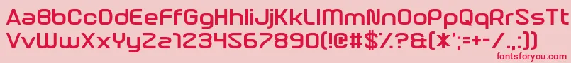 NebulousContent Font – Red Fonts on Pink Background