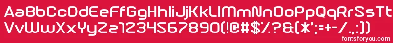 NebulousContent Font – White Fonts on Red Background
