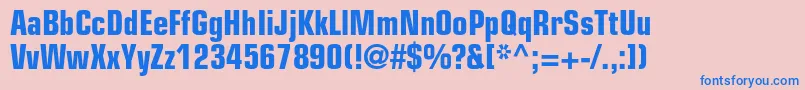 Saiba mais sobre a fonte EurostileltstdBoldcn Fonte EurostileltstdBoldcn – fontes azuis em um fundo rosa