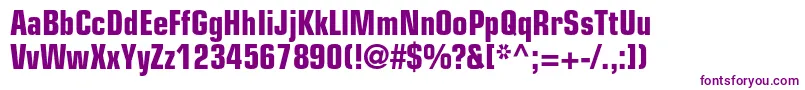 EurostileltstdBoldcn-Schriftart – Violette Schriften auf weißem Hintergrund
