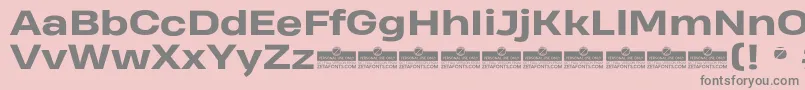 HeadingProWideExtraboldTrial-Schriftart – Graue Schriften auf rosa Hintergrund