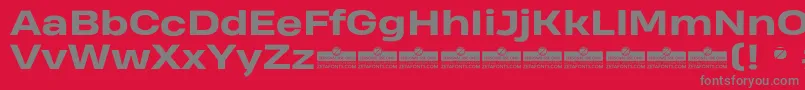HeadingProWideExtraboldTrial Font – Gray Fonts on Red Background
