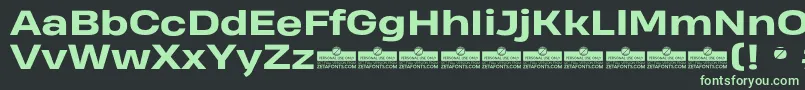 HeadingProWideExtraboldTrial-Schriftart – Grüne Schriften auf schwarzem Hintergrund