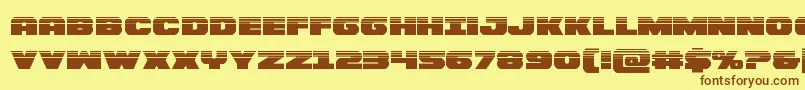 Bummerhalf Font – Brown Fonts on Yellow Background