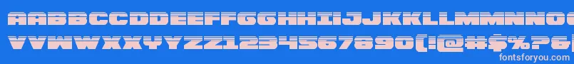 Bummerhalf Font – Pink Fonts on Blue Background