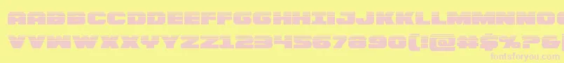 Bummerhalf Font – Pink Fonts on Yellow Background