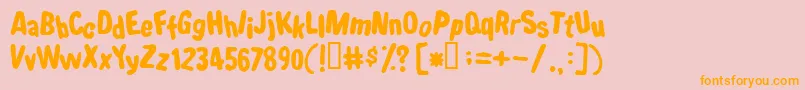 Shakethatbooty Font – Orange Fonts on Pink Background