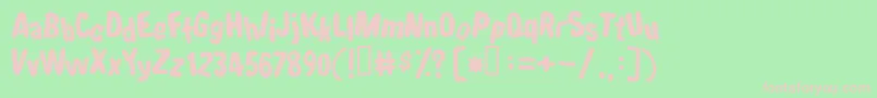 Shakethatbooty Font – Pink Fonts on Green Background