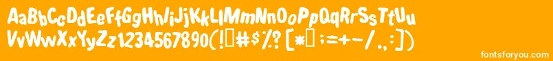 Shakethatbooty Font – White Fonts on Orange Background